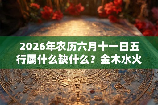 2026年农历六月十一日五行属什么缺什么？金木水火土查询