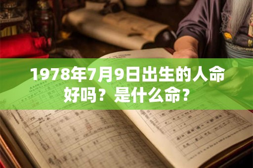 1978年7月9日出生的人命好吗？是什么命？