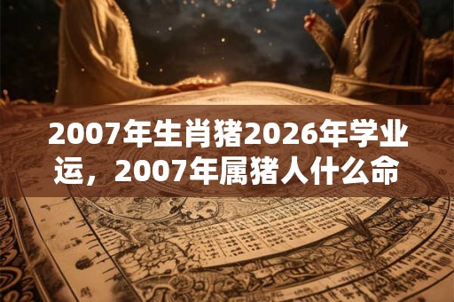 2007年生肖猪2026年学业运，2007年属猪人什么命？