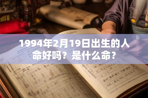 1994年2月19日出生的人命好吗？是什么命？