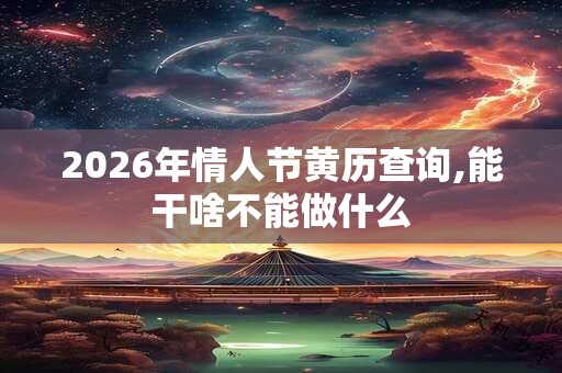 2026年情人节黄历查询,能干啥不能做什么