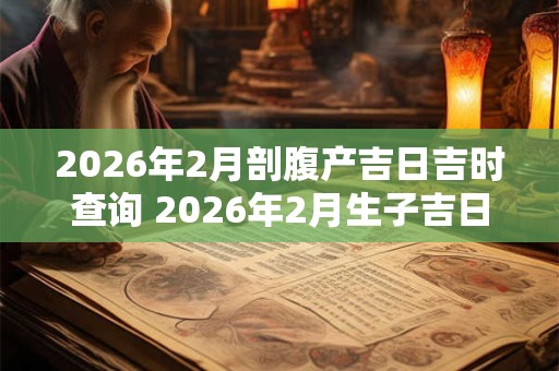 2026年2月剖腹产吉日吉时查询 2026年2月生子吉日