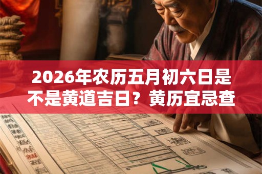 2026年农历五月初六日是不是黄道吉日？黄历宜忌查询