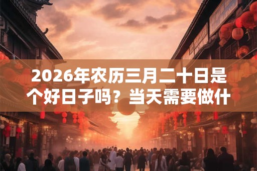 2026年农历三月二十日是个好日子吗？当天需要做什么？