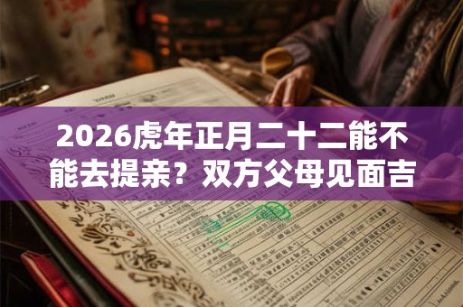 2026虎年正月二十二能不能去提亲?双方父母见面吉日 2026虎年正月二十二能不能去提亲?双方父母见面吉日