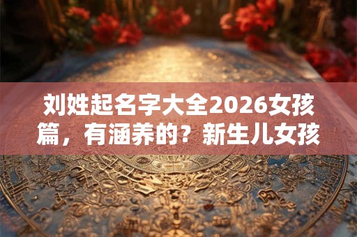 刘姓起名字大全2026女孩篇，有涵养的？新生儿女孩名字分享