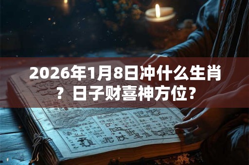 2026年1月8日冲什么生肖？日子财喜神方位？