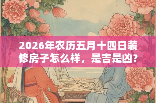 2026年农历五月十四日装修房子怎么样,是吉是凶? 2026年农历五月十四日装修房子怎么样,是吉是凶?