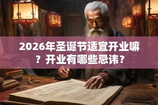 2026年圣诞节适宜开业嘛?开业有哪些忌讳? 2026年圣诞节适宜开业嘛?开业有哪些忌讳?