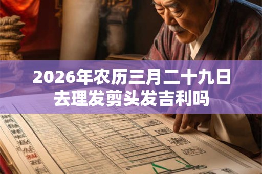 2026年农历三月二十九日去理发剪头发吉利吗