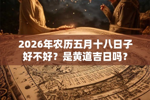 2026年农历五月十八日子好不好？是黄道吉日吗？
