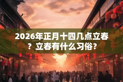 2026年正月十四几点立春？立春有什么习俗？