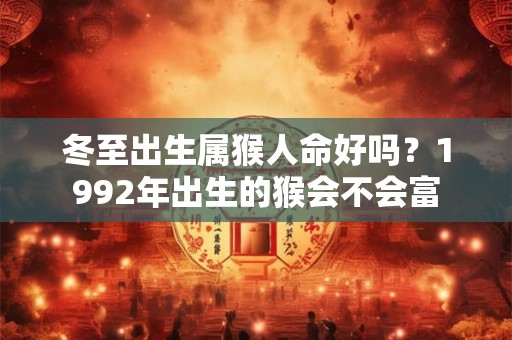 冬至出生属猴人命好吗？1992年出生的猴会不会富