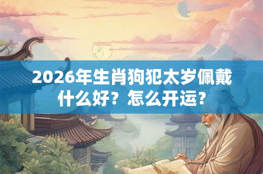 2026年生肖狗犯太岁佩戴什么好？怎么开运？