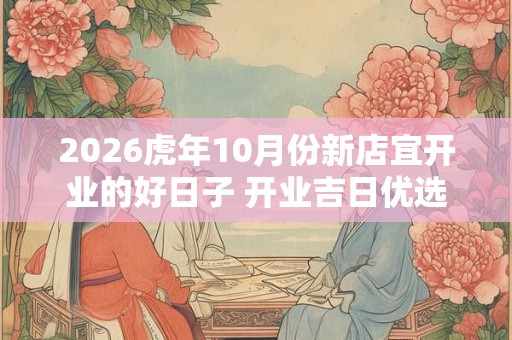 2026虎年10月份新店宜开业的好日子 开业吉日优选