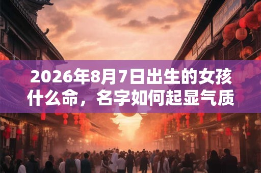 2026年8月7日出生的女孩什么命，名字如何起显气质？