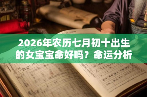 2026年农历七月初十出生的女宝宝命好吗？命运分析