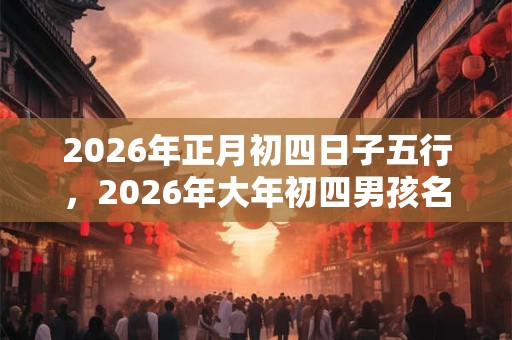 2026年正月初四日子五行，2026年大年初四男孩名字取名