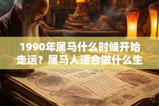 1990年属马什么时候开始走运？属马人适合做什么生意？