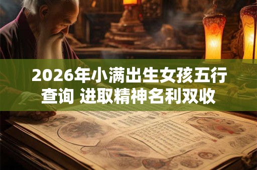 2026年小满出生女孩五行查询 进取精神名利双收