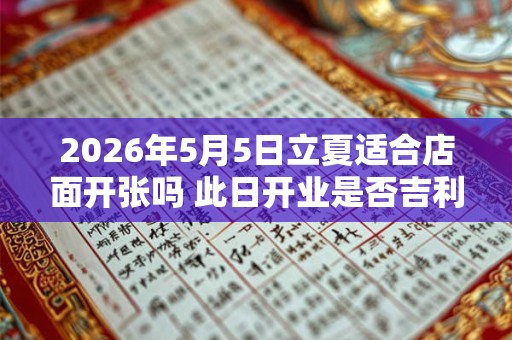 2026年5月5日立夏适合店面开张吗 此日开业是否吉利 2026年5月5日立夏适合店面开张吗 此日开业是否吉利