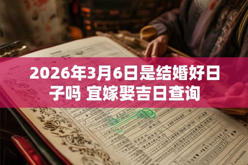 2026年3月6日是结婚好日子吗 宜嫁娶吉日查询 2026年3月6日是结婚好日子吗 宜嫁娶吉日查询