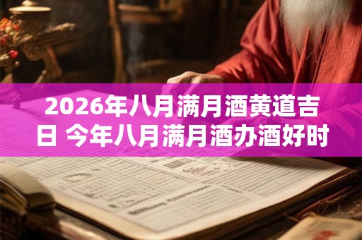 2026年八月满月酒黄道吉日 今年八月满月酒办酒好时机 2026年八月满月酒黄道吉日 今年八月满月酒办酒好时机