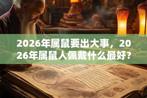 2026年属鼠要出大事，2026年属鼠人佩戴什么最好？