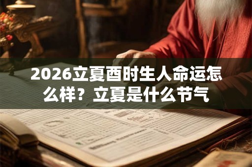 2026立夏酉时生人命运怎么样？立夏是什么节气