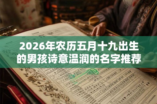 2026年农历五月十九出生的男孩诗意温润的名字推荐