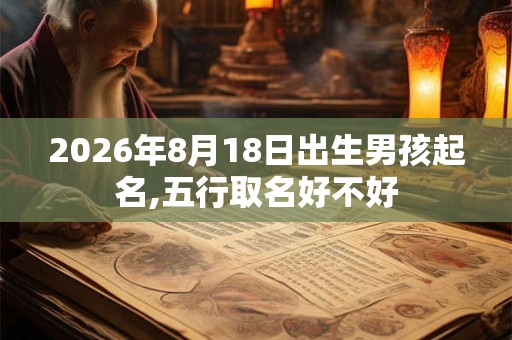 2026年8月18日出生男孩起名,五行取名好不好