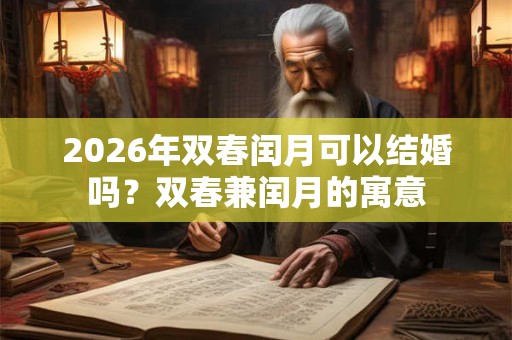 2026年双春闰月可以结婚吗？双春兼闰月的寓意