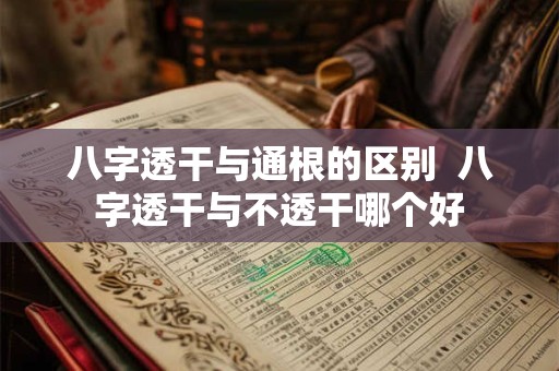 八字透干与通根的区别  八字透干与不透干哪个好