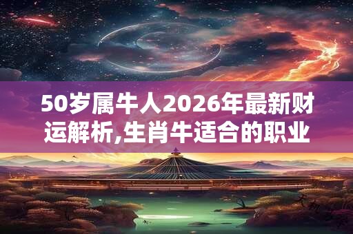 50岁属牛人2026年最新财运解析,生肖牛适合的职业有哪些