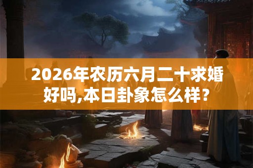 2026年农历六月二十求婚好吗,本日卦象怎么样？