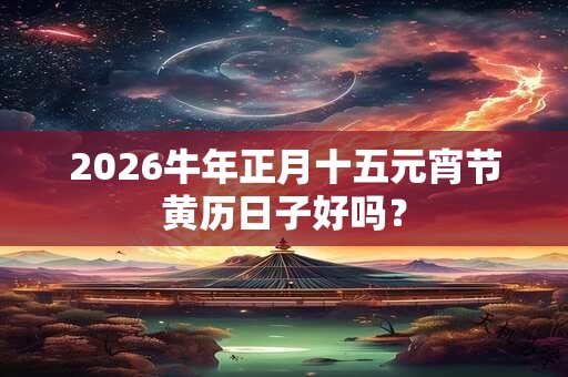2026牛年正月十五元宵节黄历日子好吗? 2026牛年正月十五元宵节黄历日子好吗?