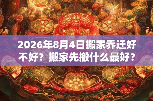 2026年8月4日搬家乔迁好不好?搬家先搬什么最好? 2026年8月4日搬家乔迁好不好?搬家先搬什么最好?