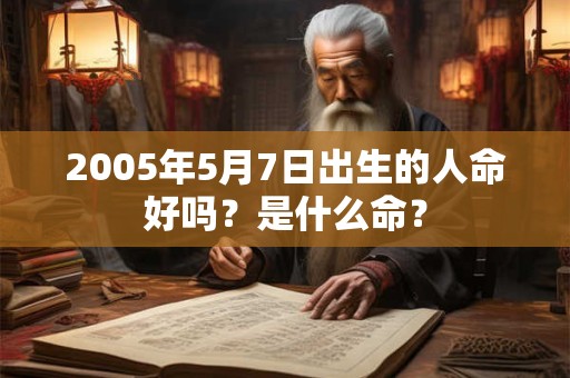 2005年5月7日出生的人命好吗？是什么命？