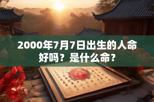 2000年7月7日出生的人命好吗？是什么命？