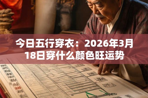 今日五行穿衣：2026年3月18日穿什么颜色旺运势