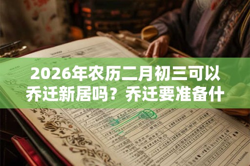 2026年农历二月初三可以乔迁新居吗？乔迁要准备什么东西？
