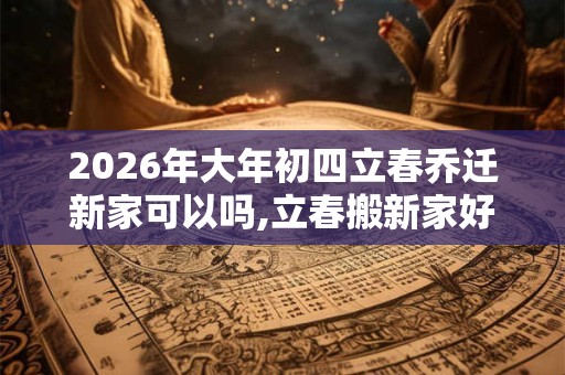 2026年大年初四立春乔迁新家可以吗,立春搬新家好不好? 2026年大年初四立春乔迁新家可以吗,立春搬新家好不好?