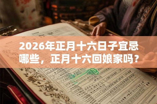 2026年正月十六日子宜忌哪些，正月十六回娘家吗？