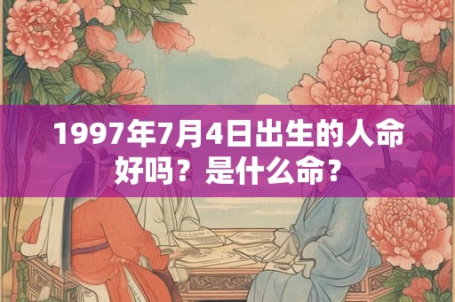 1997年7月4日出生的人命好吗？是什么命？