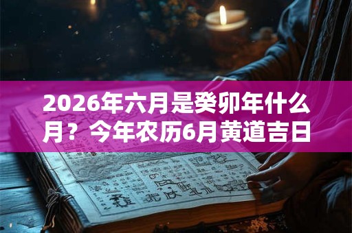 2026年六月是癸卯年什么月?今年农历6月黄道吉日查询 2026年六月是癸卯年什么月?今年农历6月黄道吉日查询