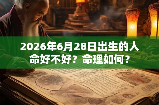 2026年6月28日出生的人命好不好？命理如何？