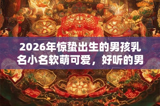 2026年惊蛰出生的男孩乳名小名软萌可爱，好听的男孩名字小名英文