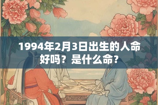 1994年2月3日出生的人命好吗？是什么命？