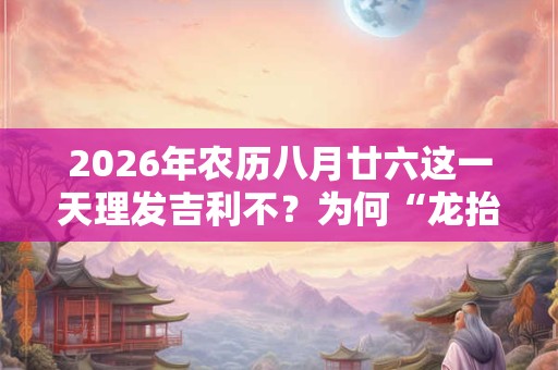 2026年农历八月廿六这一天理发吉利不？为何“龙抬头”剃头
