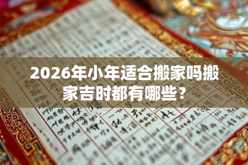 2026年小年适合搬家吗搬家吉时都有哪些？